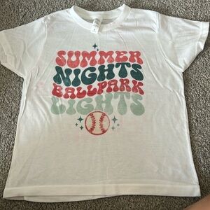 Summer nights ballpark lights tee